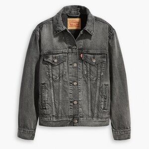 Levi's black boy friend trucker jeans jacket size small